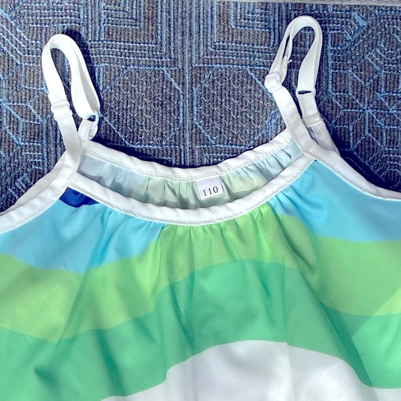 Playful Light Rainbow Twirl Sundress with Adjustable Straps - Size 4T - Picture 2 of 8